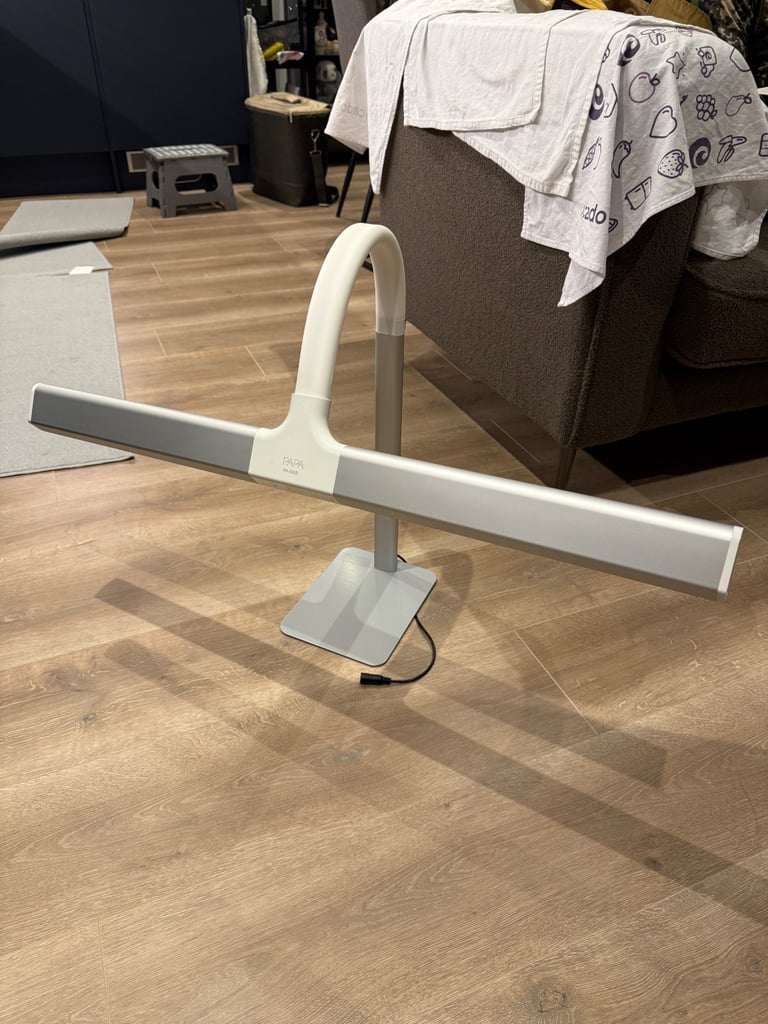 image for PAPA PA 800B Black LED Wide Desk Lamp / 4 Colour Modes / 5 Brightness Levels