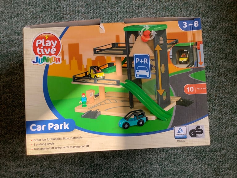Car Park, Wooden Playtime Junior 10 Piece Set, Age 3-8 years