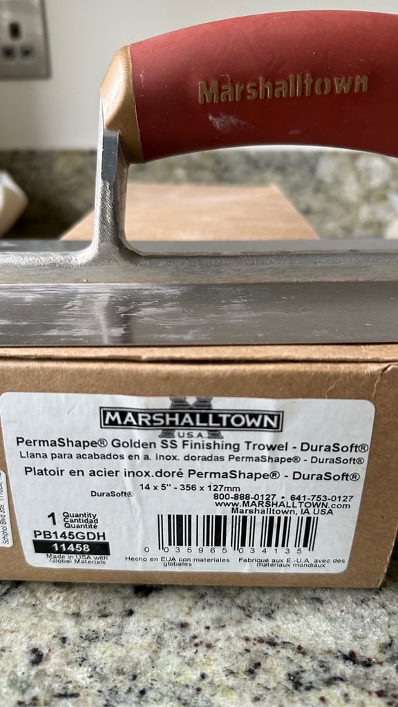 image for Marshalltown PermaShape SS Finishing Trowel - DuraSoft - 14&quot; x 5&quot; - Boxed