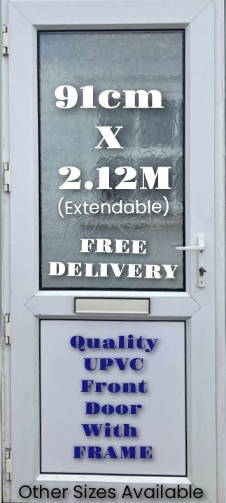 image for Front and Rear Upvc White Doors (with frames) FREE 🆓 DELIVERY 🚚 