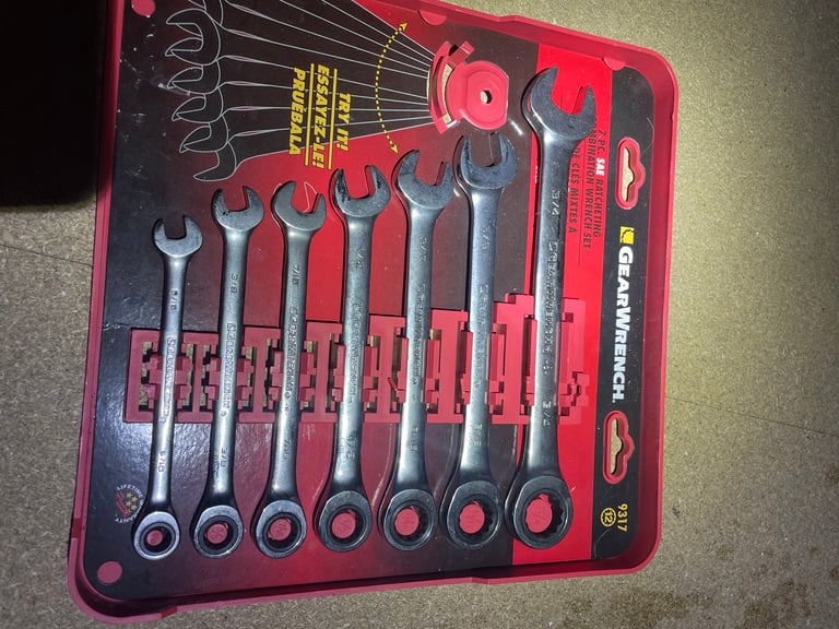 Gearwrench 7pc ratchet spanner 