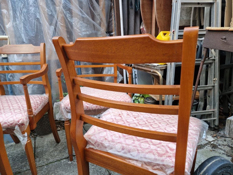 x4 Classic Vintage Retro Kitchen Dining Room Wooden Chairs Stools