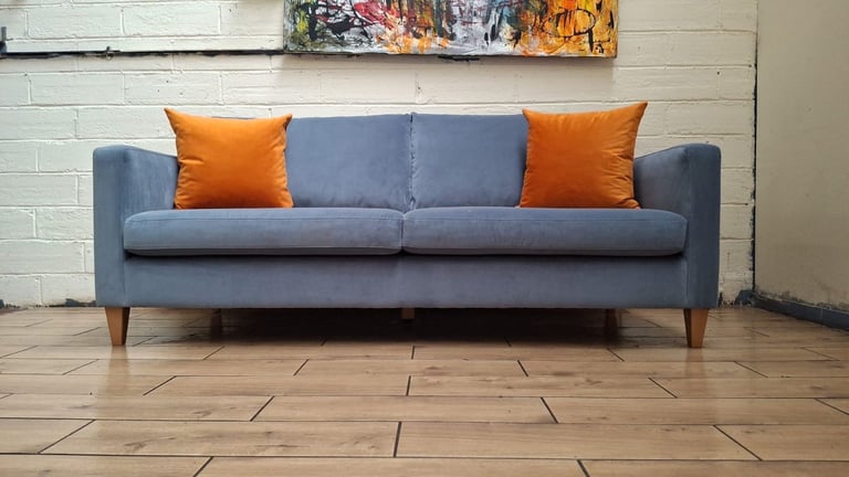 John lewis Bailey 2 seater sofa in blue velvet RRP £1400
