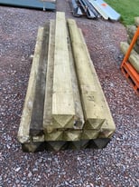 New Treated 4 Way Weathered Timber Posts 