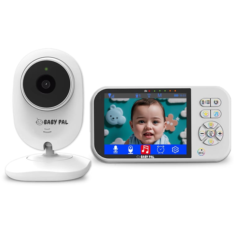 BABY PAL 3.5 Baby Monitor – No WiFi, 4x Zoom, Night Light, Science Sleep Sounds, Long Range, Timer