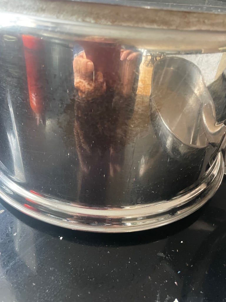 4 Pots & Pans. 3 Saucepans, 1 Stock Pot.  Stainless Steel. Oven/hob/gas/electric/induction safe.