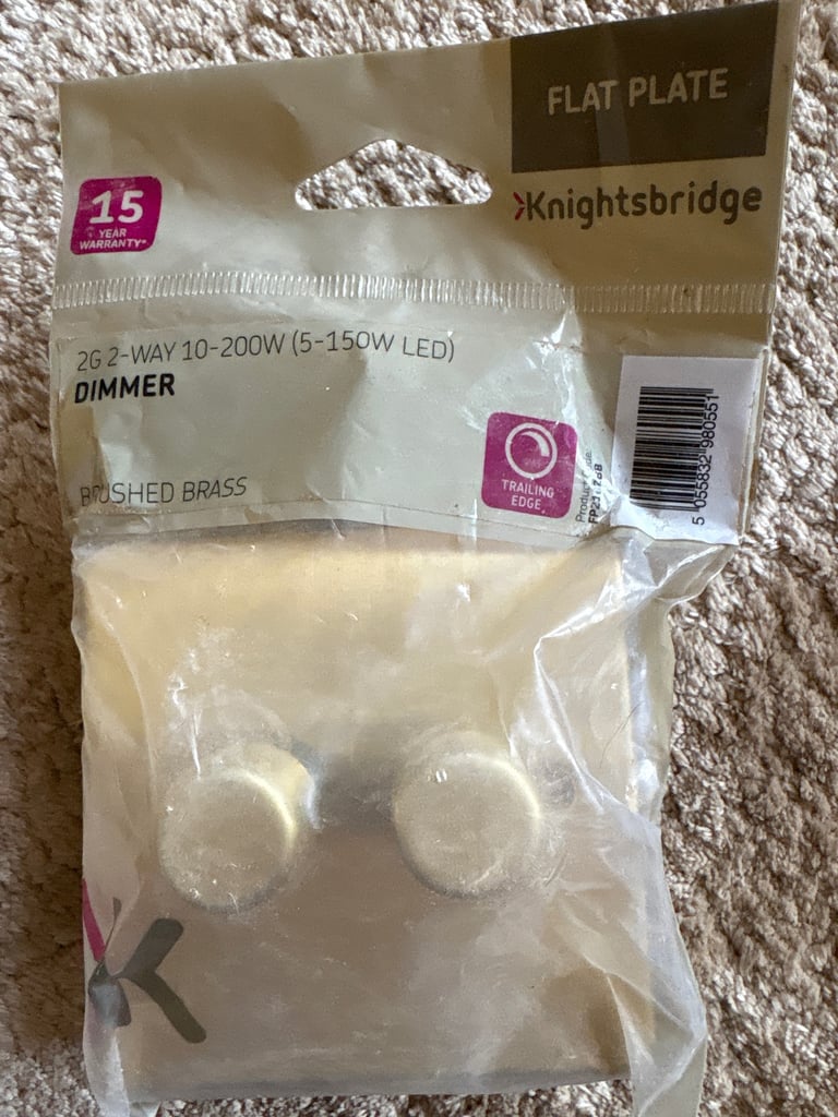 image for 2 gang 2 way dimmer switch, brushed brass