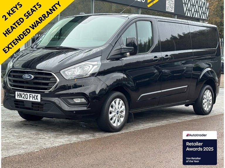 2020 Ford Transit Custom 300 EcoBlue Limited 2.0 130ps 2 Keys L2 H1 Lwb with Heated Seats, Heated...