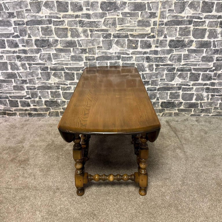 Ercol Oval Drop-Leaf Gateleg Dining Table