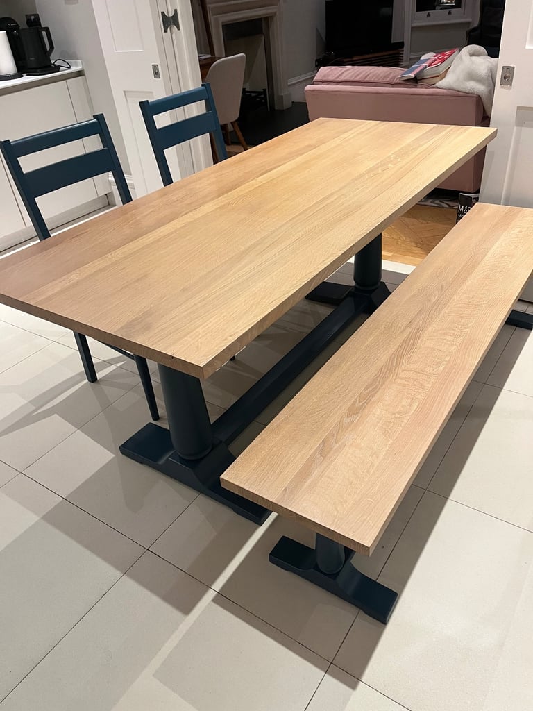 heals dining table, chairs, bench 