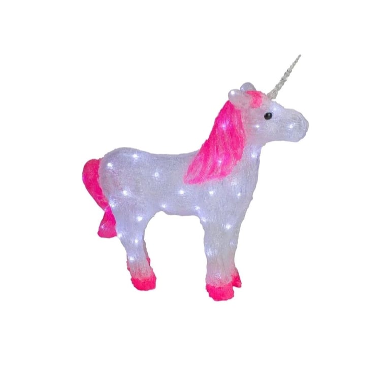 Acrylic Led Light Unicorn Indoor Outdoor Plug In Lamp Xmas Party Deco