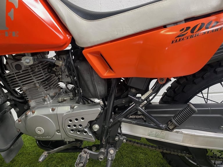 1998 JDM Suzuki DF200E enduro with large rack and headlight guard