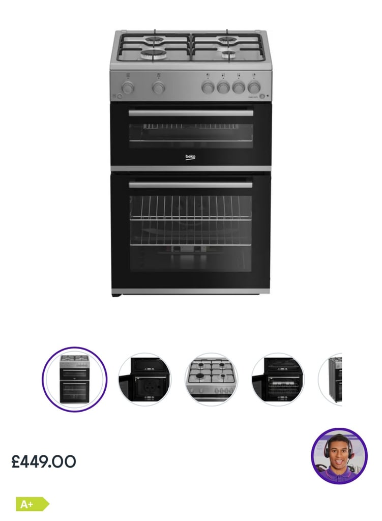 image for Beko gas cooker 60CM 6 months old 