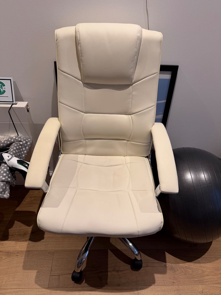 image for Nautilus Executive Office Chair - Cream/White