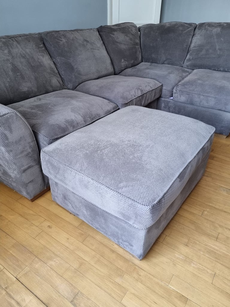 image for Grey corner couch and stool