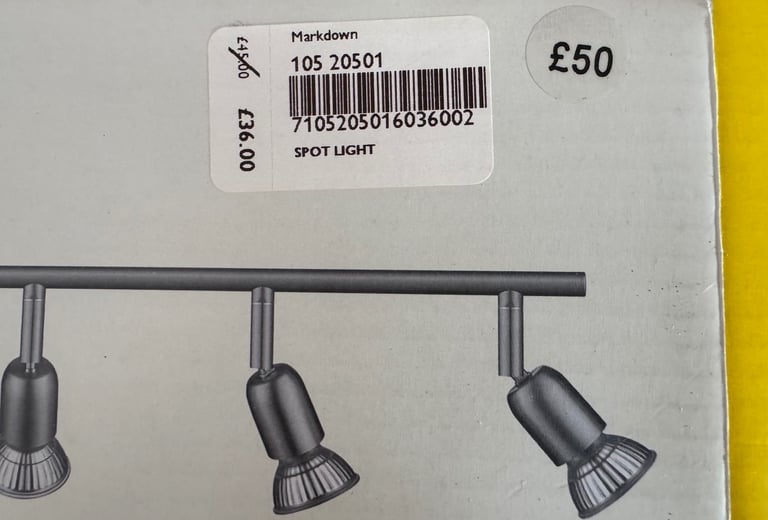 John Lewis kitchen light fitting includes bulbs