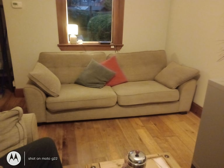 4 seater sofa and matching armchair.