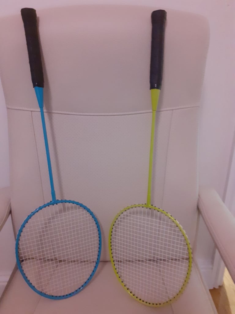 image for Badmington racket as new - one yellow - one blue £4 each - collect Winchester ( parking outside )