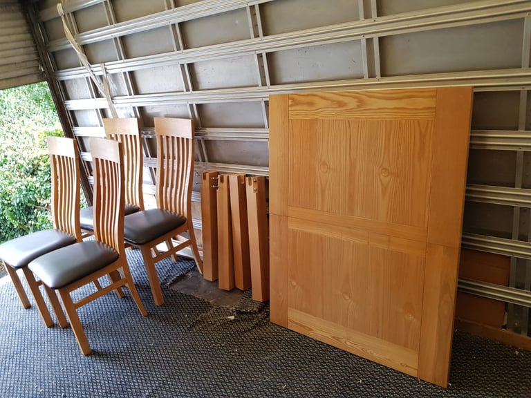 image for Solid Oak Table and 4 chairs FREE Delivery