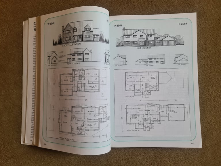 2 HOUSE PLAN BOOKS (H}