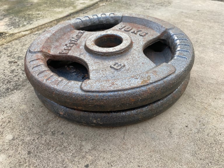 BodyMax Cast Iron Tri-Grip Weight Plates 2x 10kg