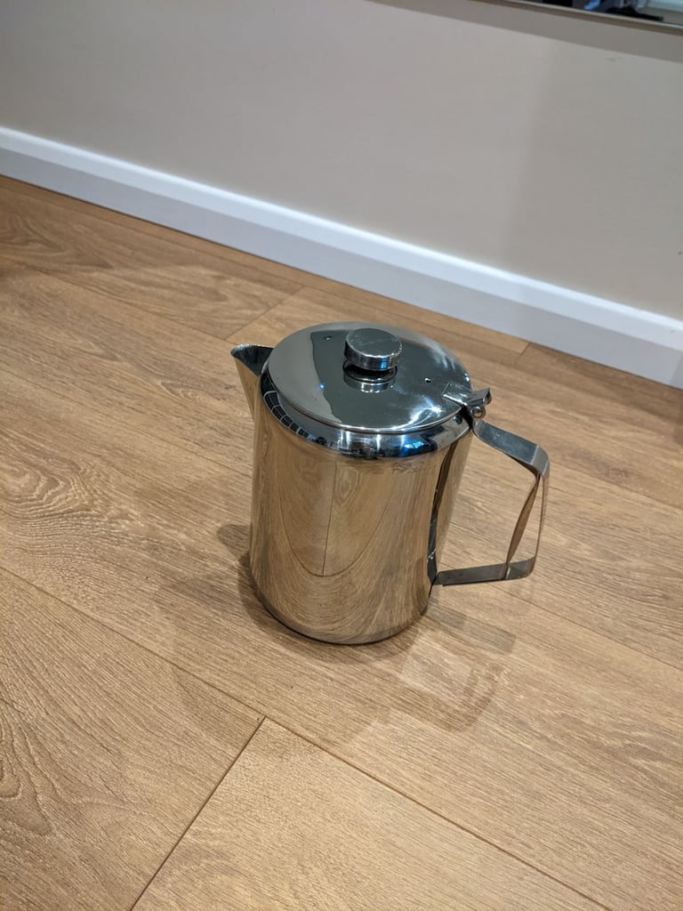 Large coffee pot. Stainless steel.