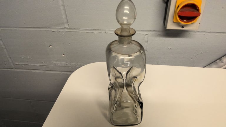 image for vintage 1960's Danish Holmegaard "Kluk kluk" decanter