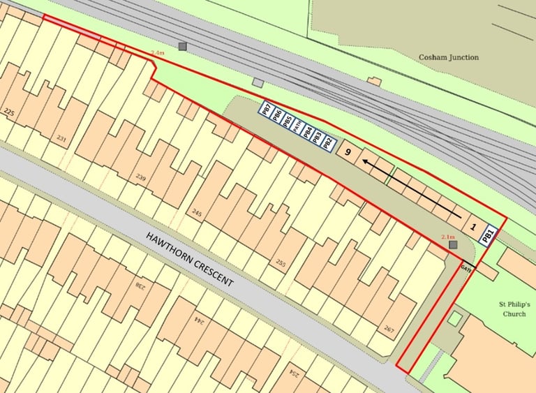Parking Spaces to rent: Hawthorn Crescent (r/o 267) Cosham, Portsmouth, PO6 2TL - GATED SITE