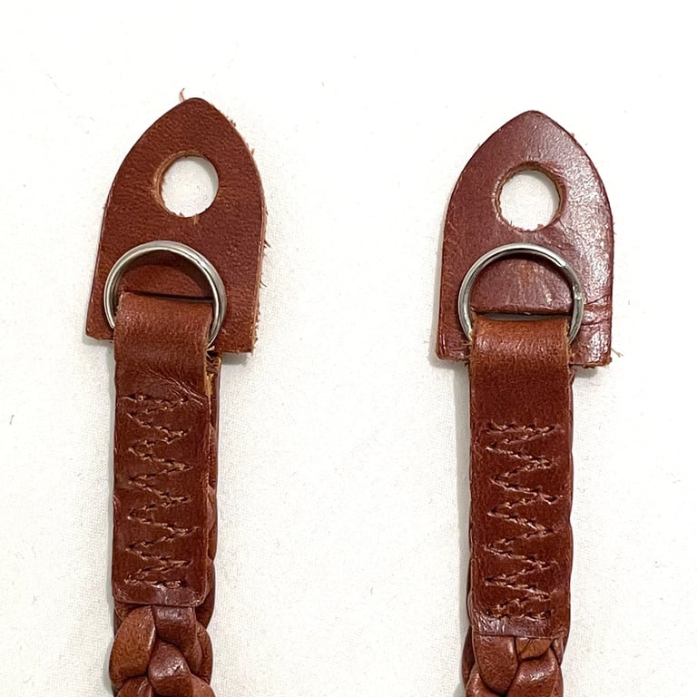 Barton 1972 Tan Braided Leather Camera Strap 110cm long