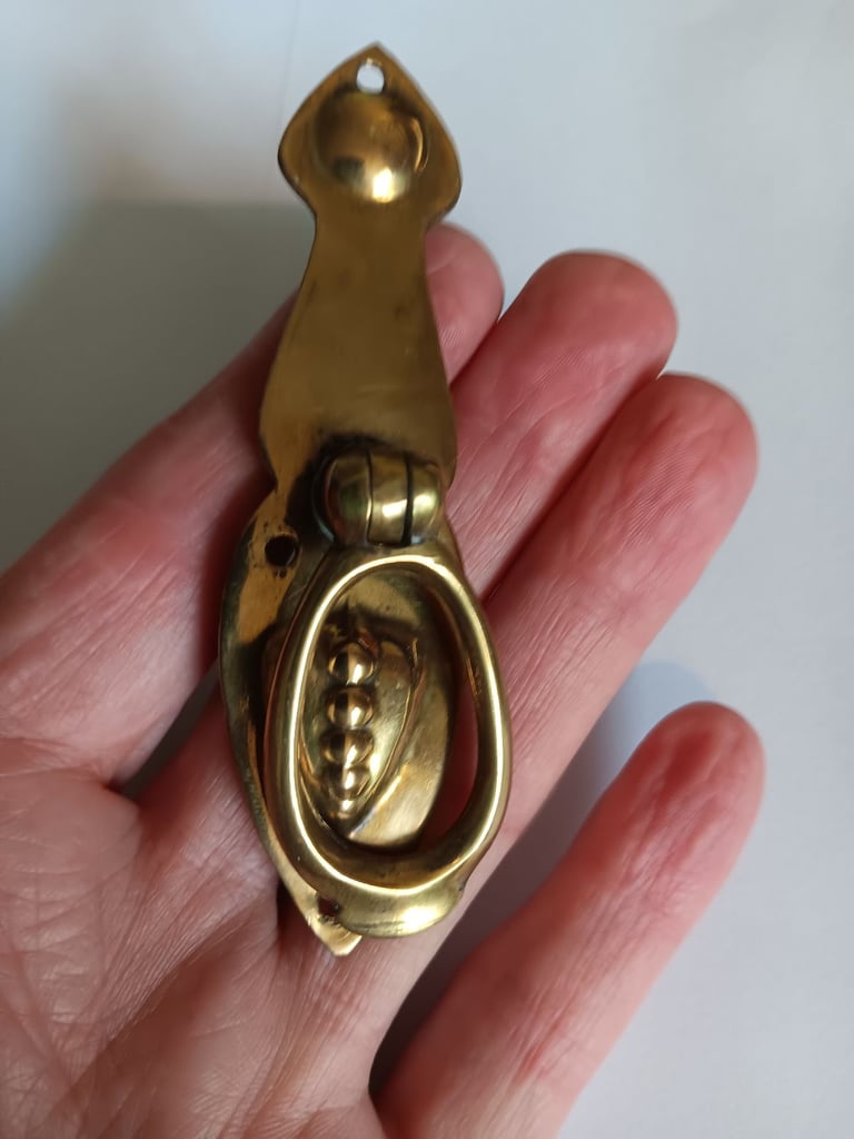 Art Nouveau brass cupboard handle