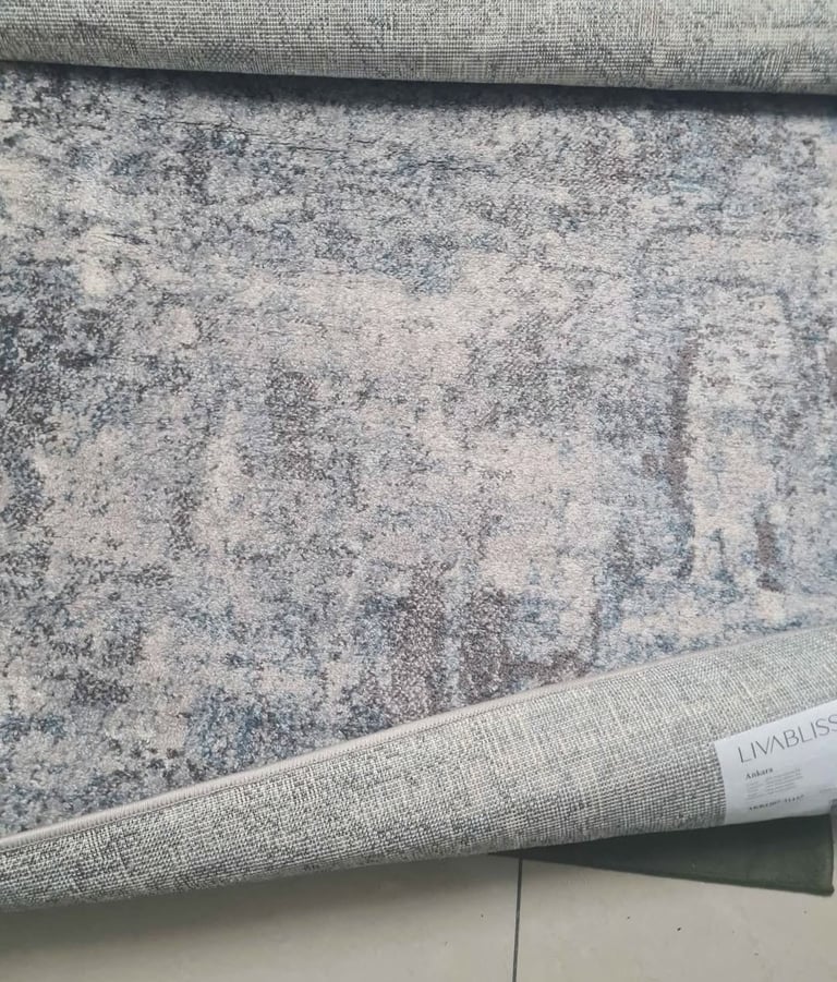 image for Grey navy abstract rug 120x170 