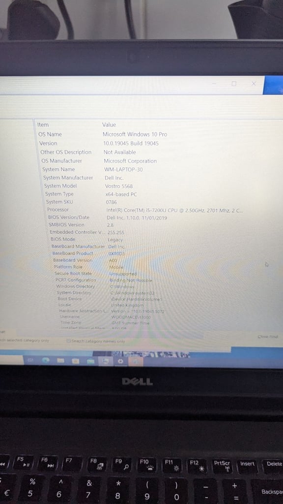 Dell Vostro 5568 laptop - Windows 10 