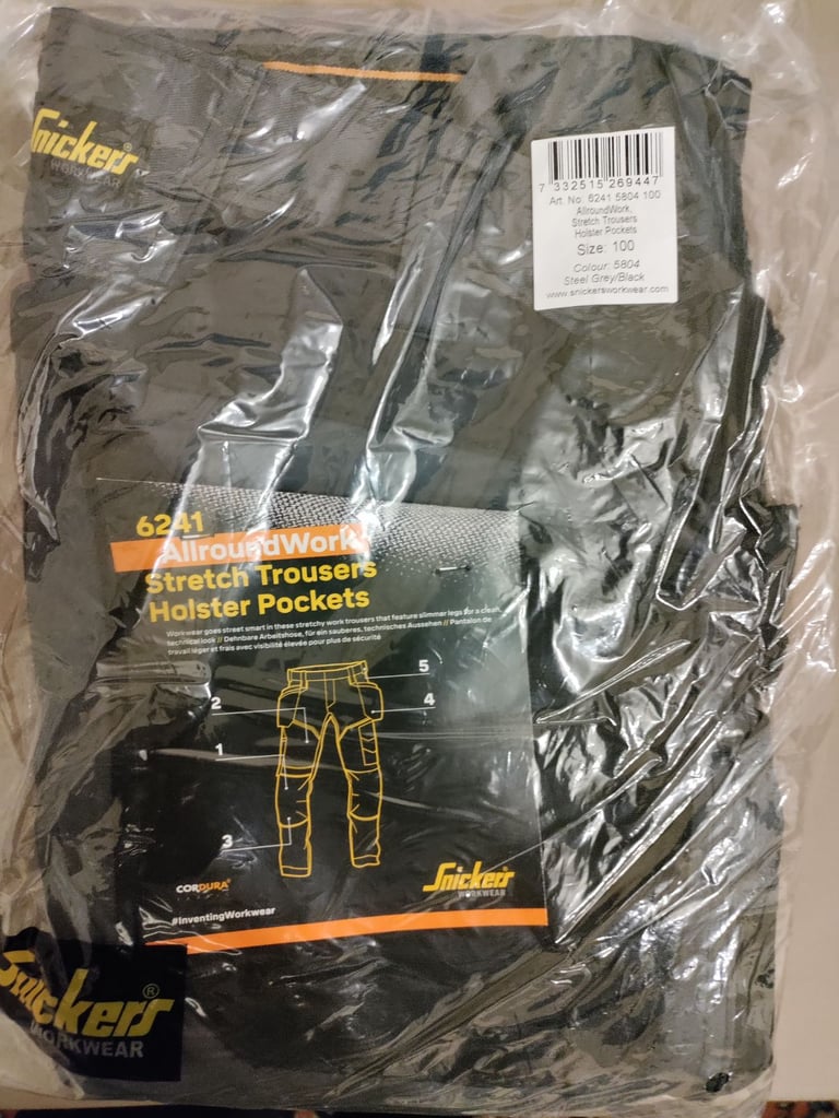 Snickers stretch work trousers brand new 35W 30L