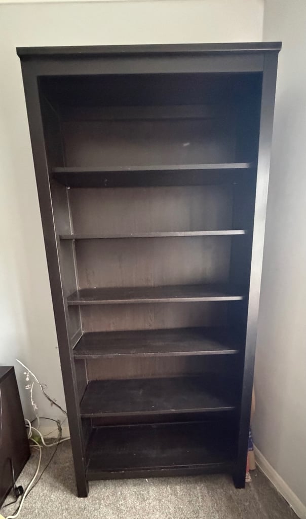 image for IKEA Black-Brown 5 Shelf Bookcase – NEED GONE ASAP
