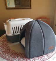 Pet carrier and igloo bed