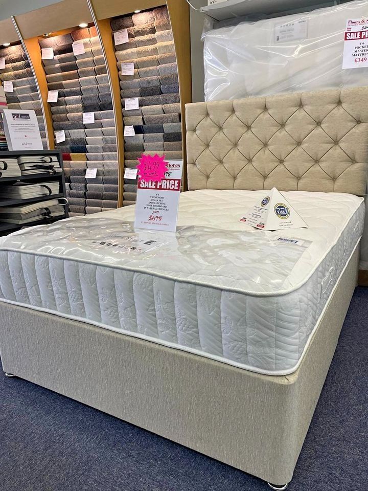 image for Double Divan Bed with Mattress – Limited Offer **