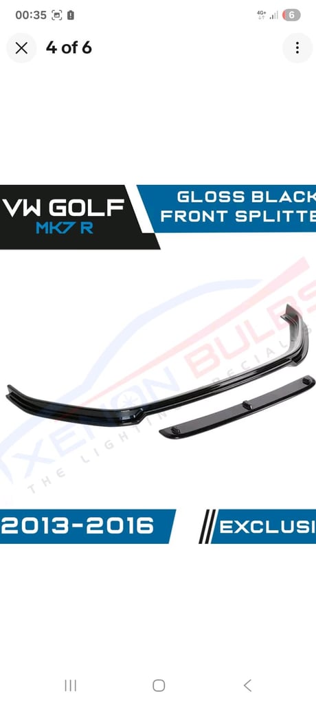 🇬🇧VOKO RACING FRONT LOWER SPLITTER➖️VW GOLF R MK7
