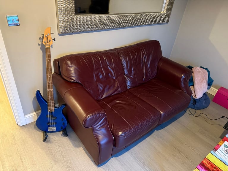 FREE Brown Faux Leather Sofa