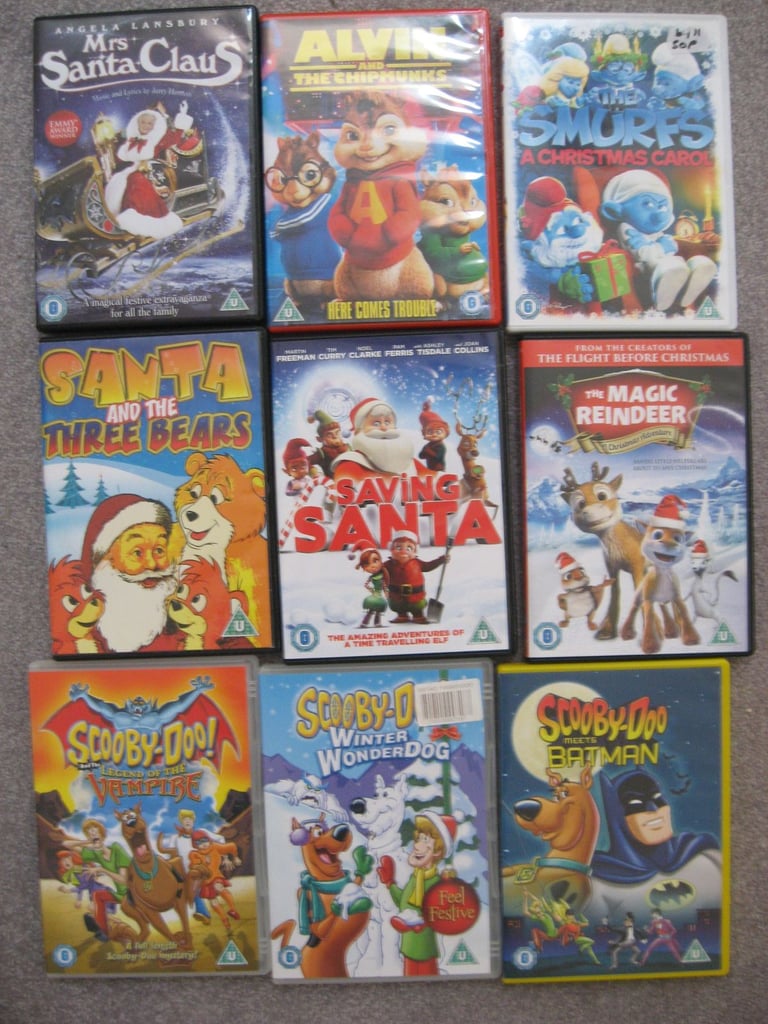 image for Children's Bundle of 9 DVDs Christmas Santa films & TV cartoon themes 