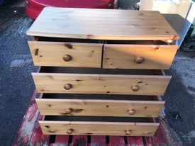 Pine Chest of 3+2 drawers 