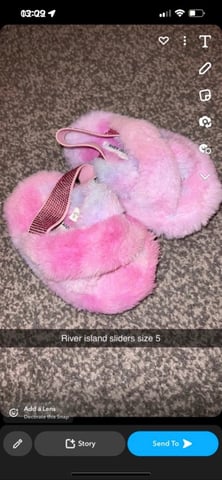 River island pink fluffy sliders baby size 5 in Dundee Gumtree