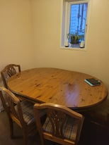 SOLID PINE TABLE & CHAIRS