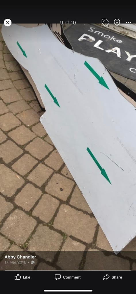 huge acrylic hand finger sign ornament advertising board 