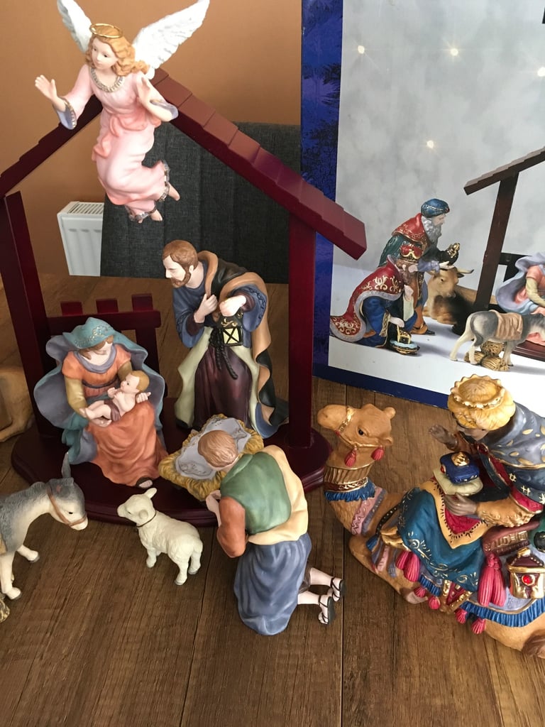 Large nativity set. 