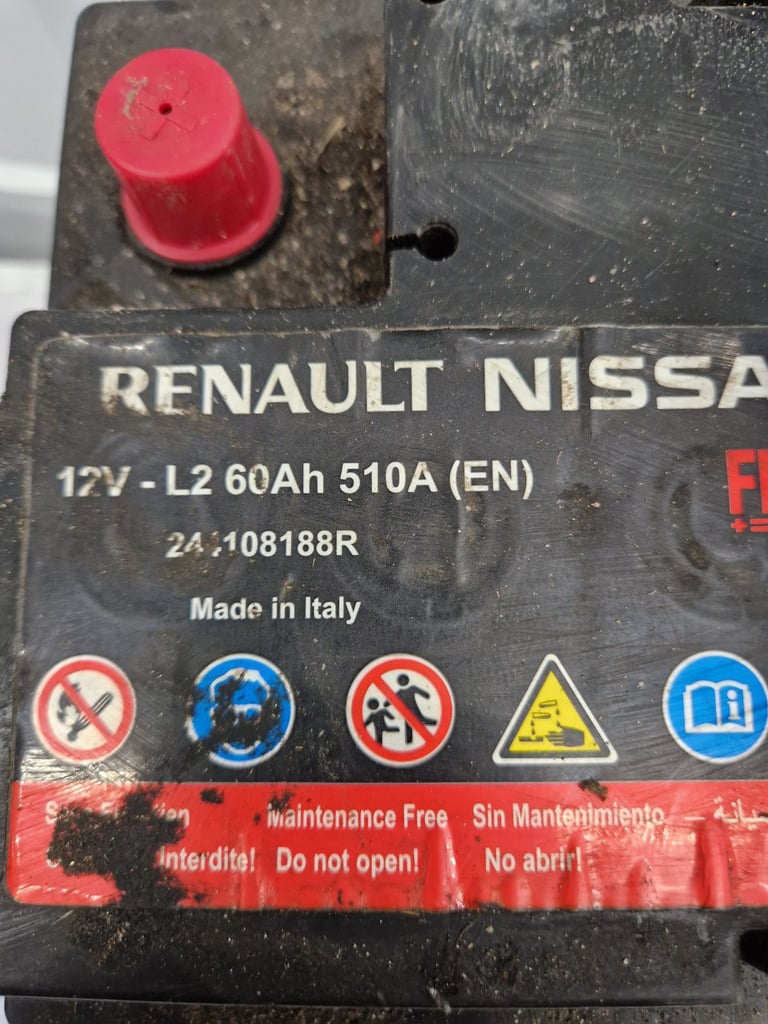 fiamm 12v - l2 60ah 510a renault nissan