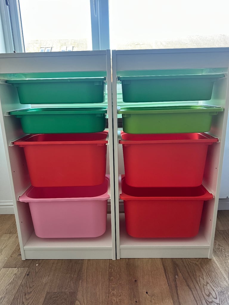 Ikea Trofast storage units with boxes
