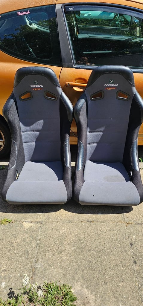 corbeau forza sport bucket seats grey 