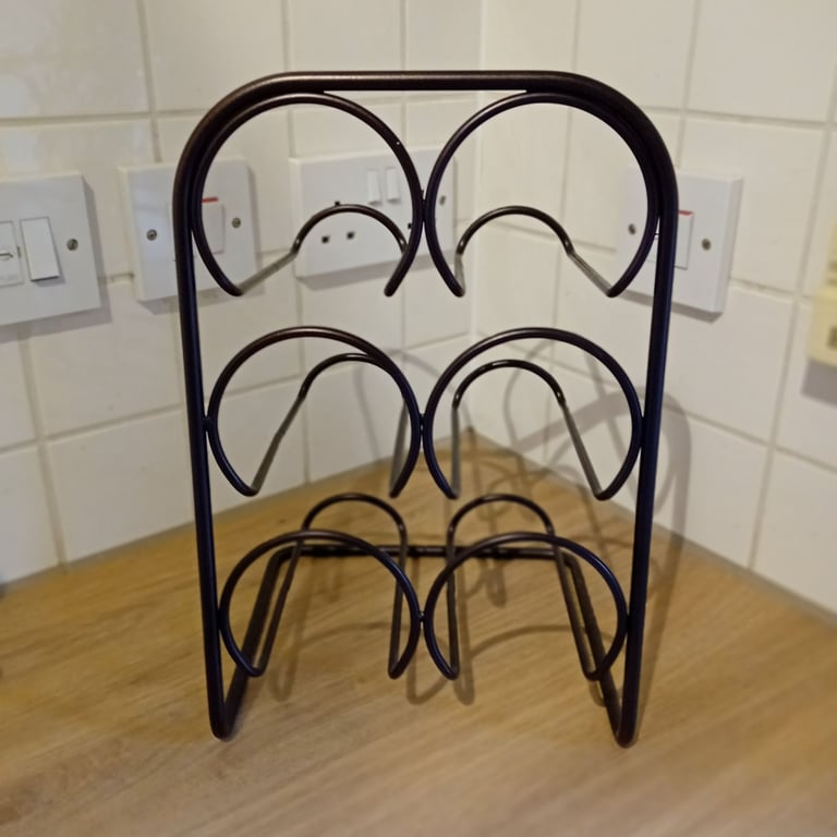 image for M&S Wine Rack black metal