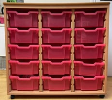 Pink unit drawers, Nursery/Children's school storage