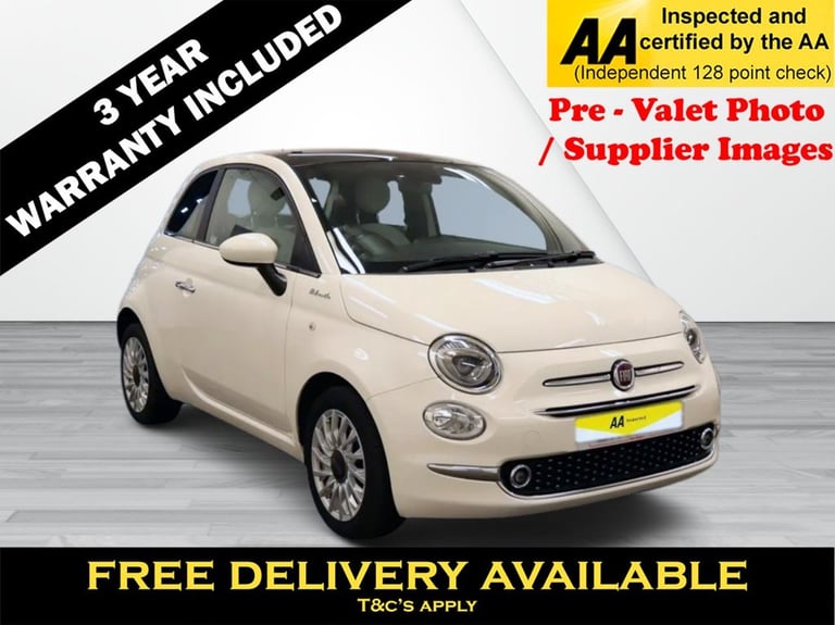 image for 2021 Fiat 500 1.0 MHEV Dolcevita Hatchback 3dr Petrol Manual Euro 6 (s/s) (70 bhp) FULL F Hatchba...
